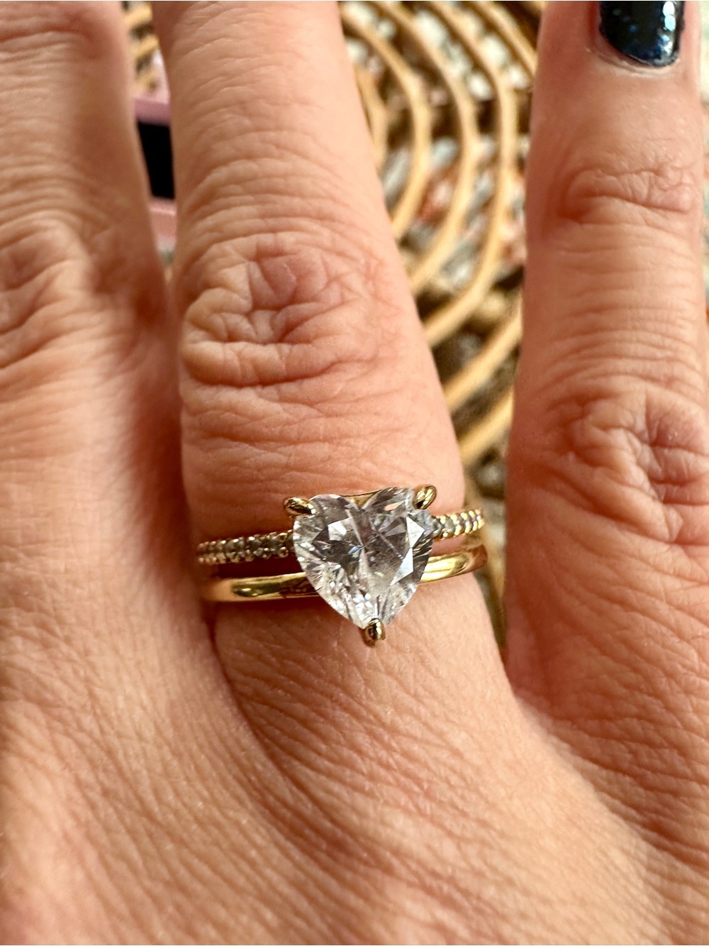 Pandora Rose Gold Ring with Heart Solitaire in Pink Box - Picture 3 of 3